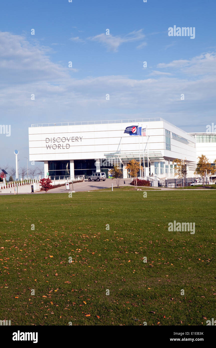 Une vue de la Discovery World building à Milwaukee, Wisconsin Banque D'Images