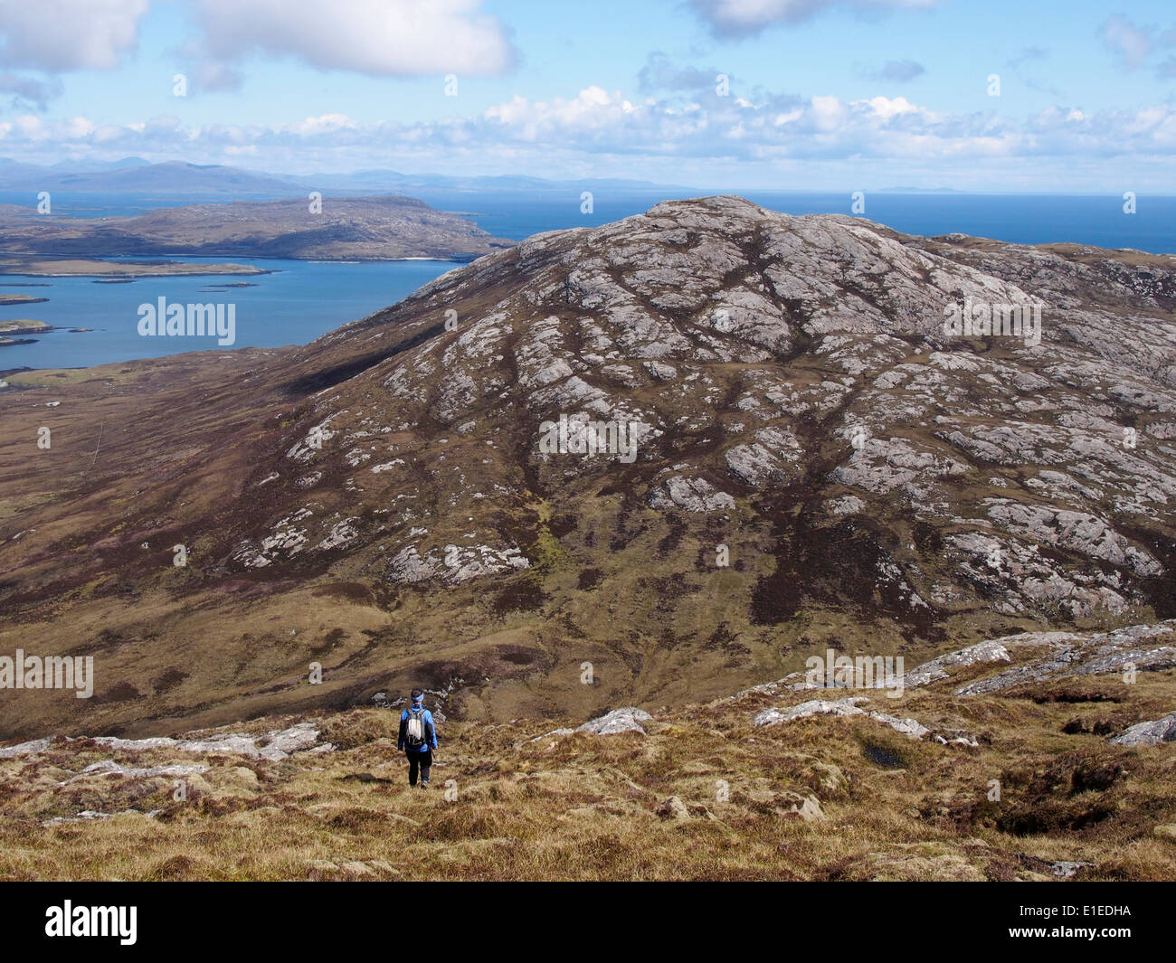 Li un tuath de Li un deas, North Uist, Hébrides extérieures, en Écosse Banque D'Images