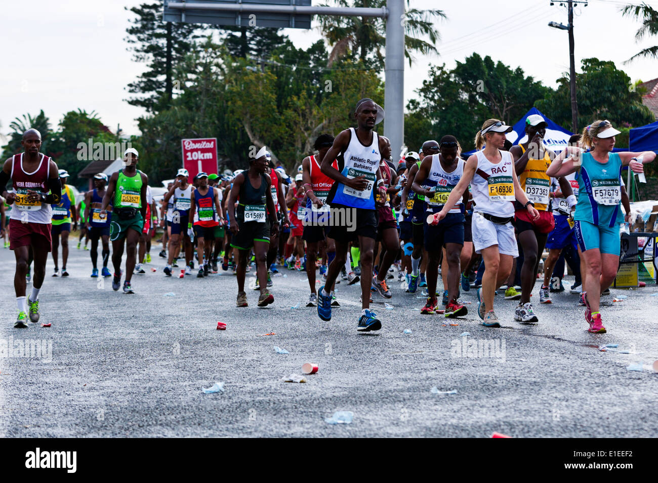 Marathon 2014 camarades coureurs en dehors de l'Afrique du Sud Durban Coupe 45e Banque D'Images