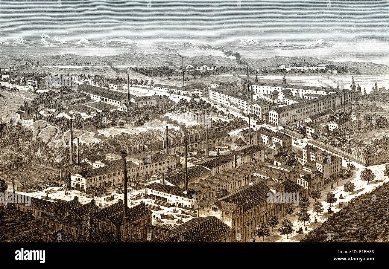 Génie Saxon, anciennement usine Richard Hartmann, Chemnitz, 19e siècle, Saxe, Allemagne, Europe Banque D'Images