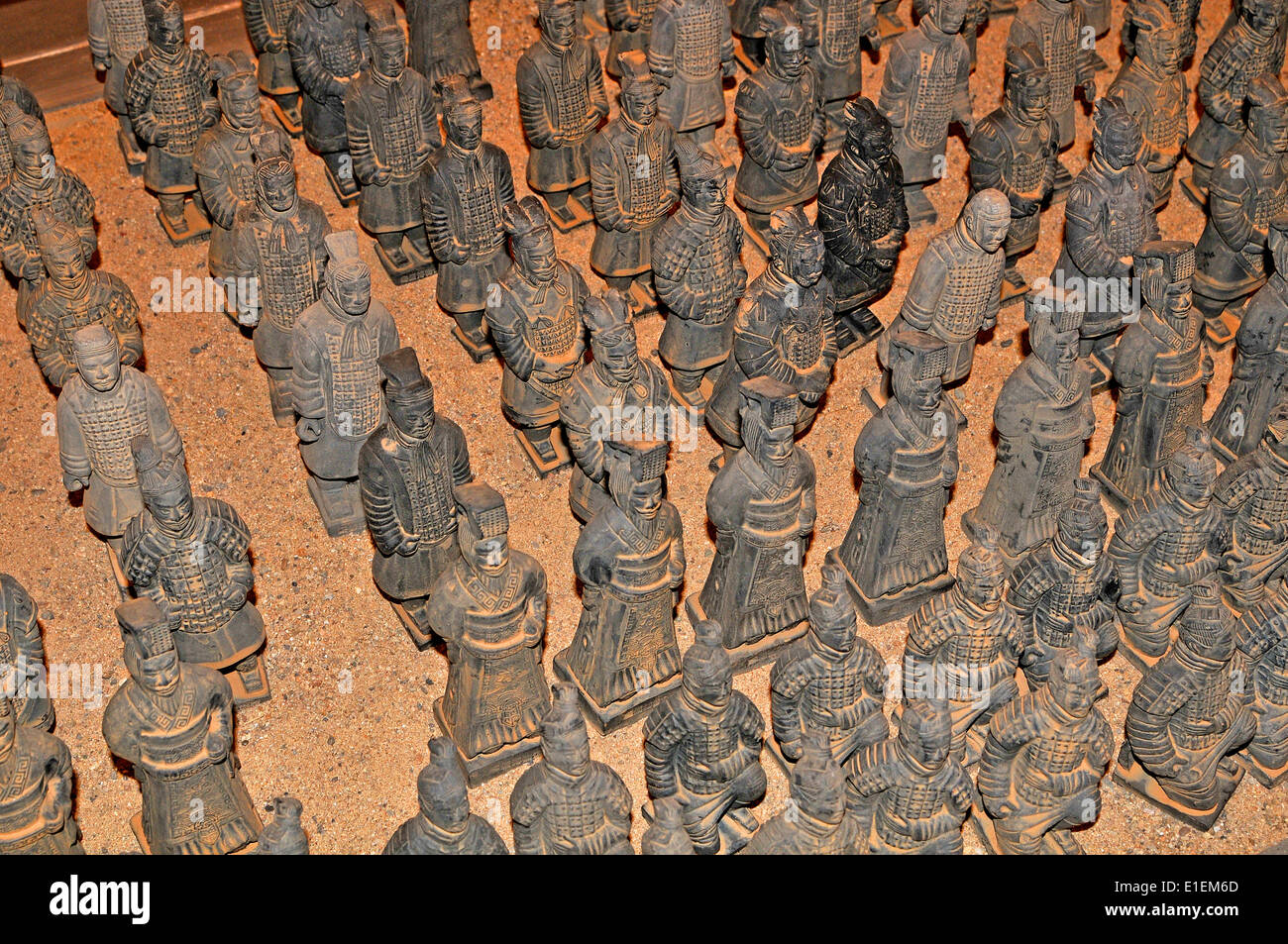 figurines de guerriers en terre cuite, Xi'an, Chine Banque D'Images
