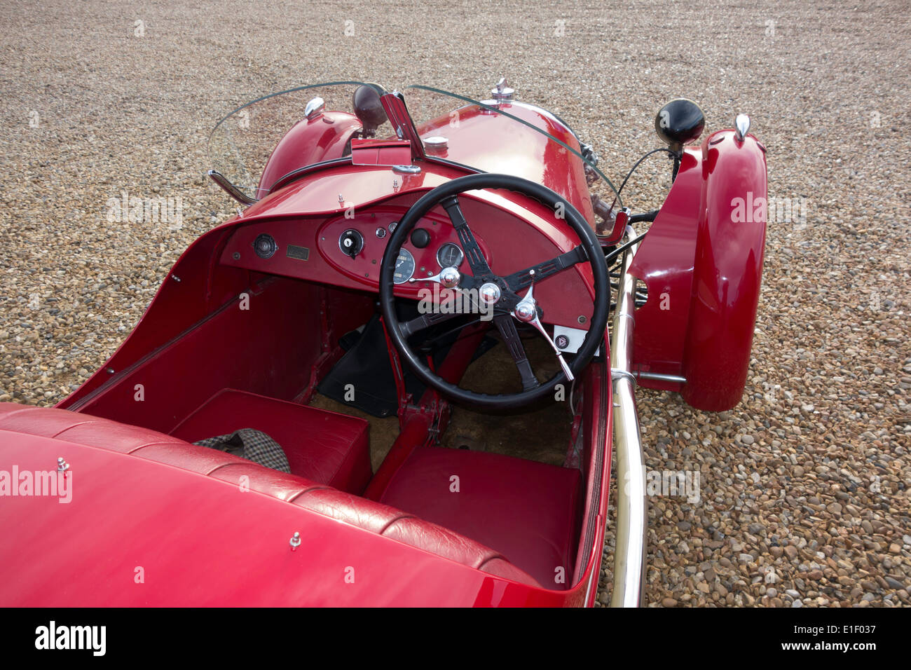 La conduite d'un siège de pilotage Vintage Morgan 3-roues à moteur V-twin motor car Banque D'Images