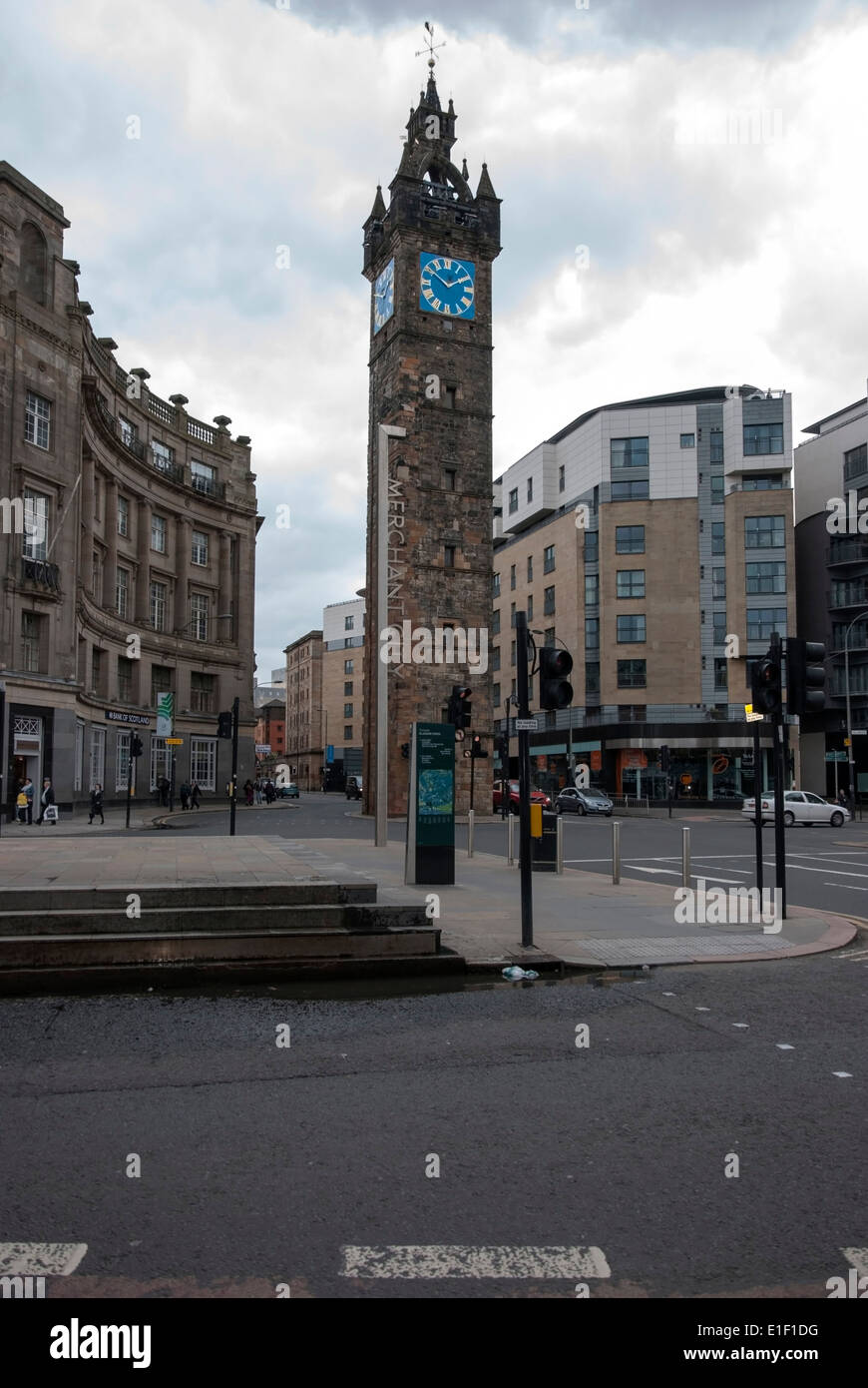 Le péage Steeple Merchant City Glasgow Cross Glasgow Ecosse Banque D'Images