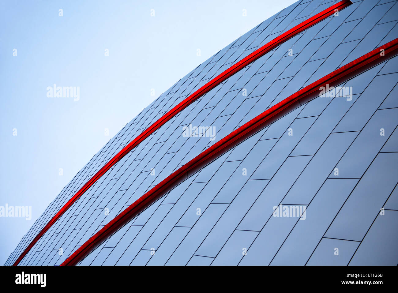 Résumé détail architectural de la Nascar Hall of Fame à Charlotte en Caroline du Nord Banque D'Images