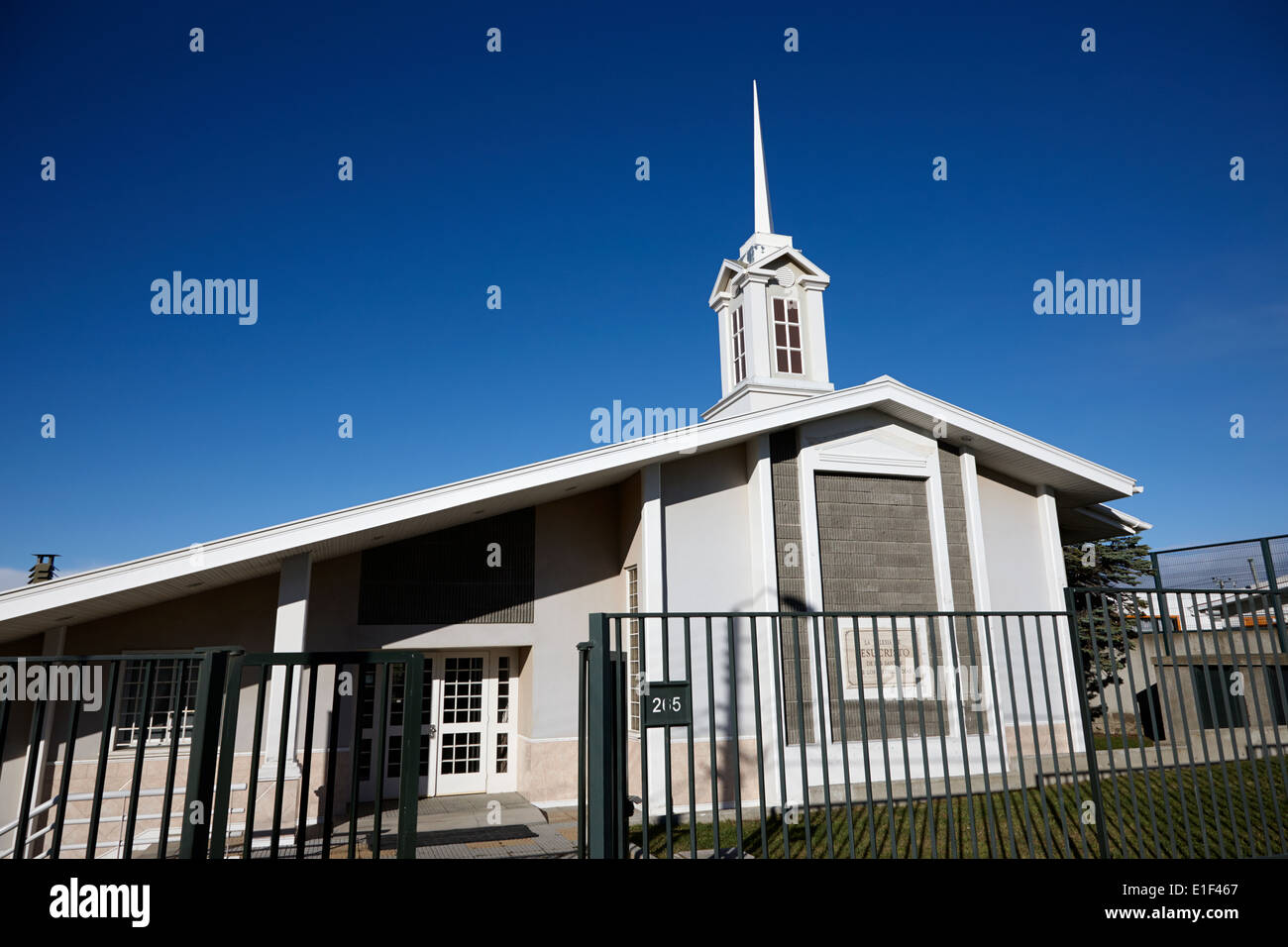 L'église mormone Punta Arenas Chili Banque D'Images
