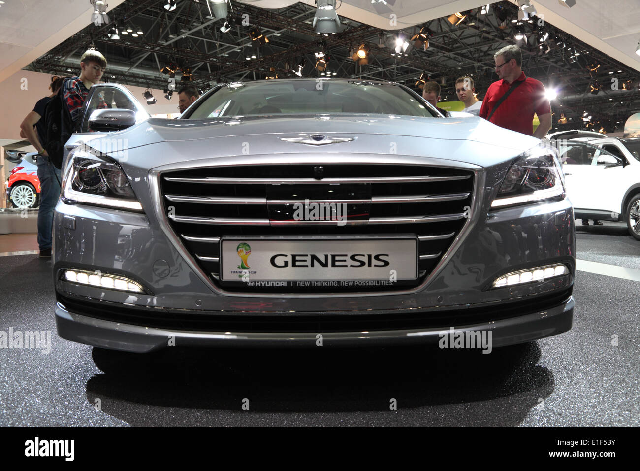 À l'AMI Hyundai Genesis - Salon International de l'Auto Mobile le 1er juin 2014 à Leipzig, Saxe Banque D'Images