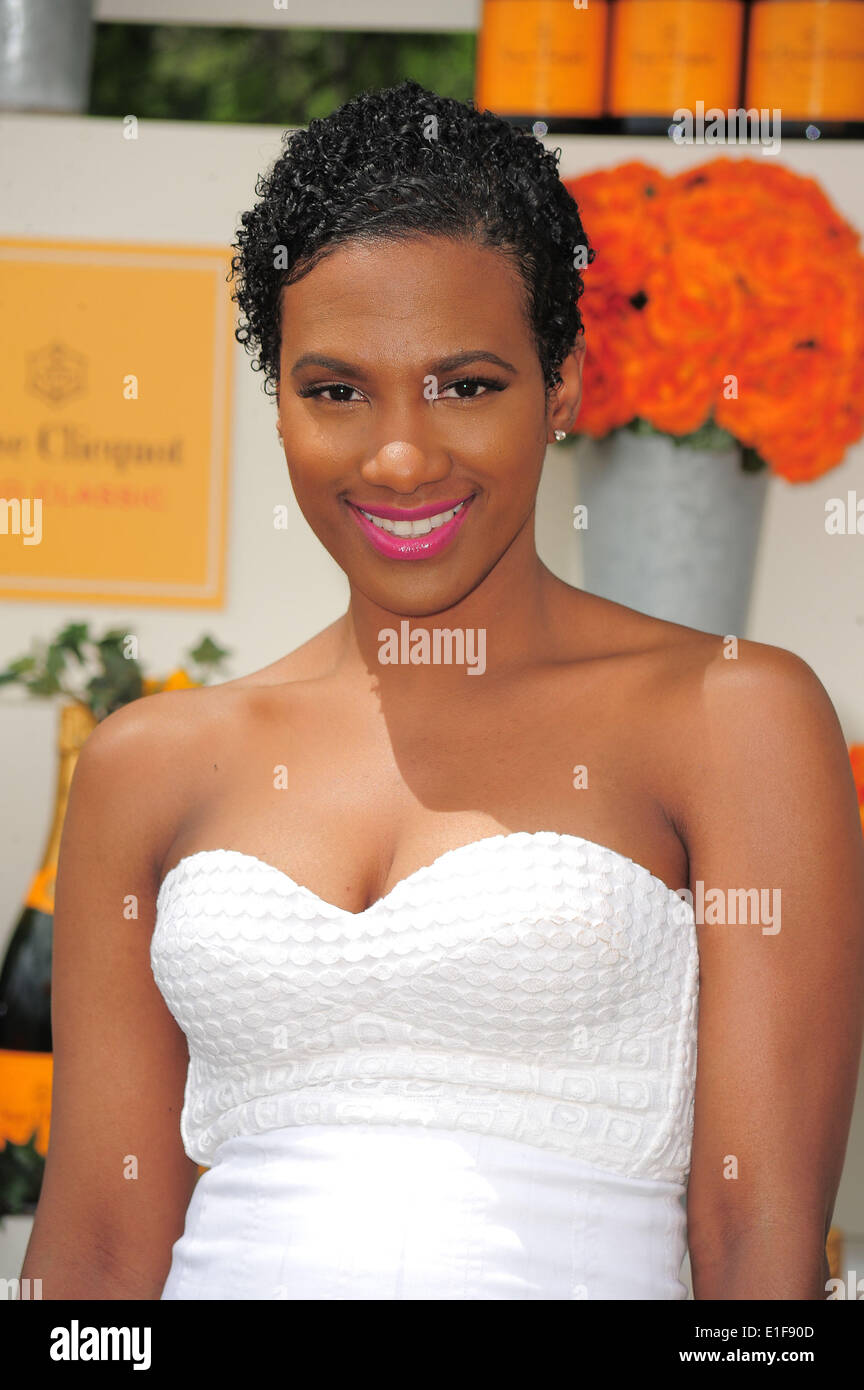 Jersey City, New Jersey le 31 mai 2014. Vicky Jeudy assiste à la septième conférence annuelle du Veuve Clicquot Polo Classic au Liberty State Park. Banque D'Images