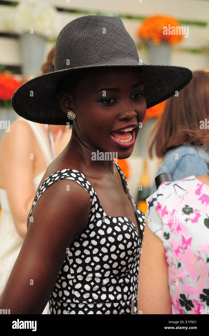 Jersey City, New Jersey le 31 mai 2014. Lupita Nyong'o participe à la septième édition de Veuve Clicquot Polo Classic au Liberty State Park. Banque D'Images