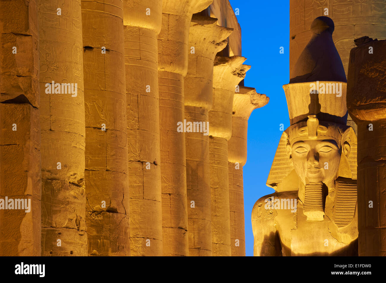 Égypte, vallée du Nil, Louxor, le temple de Louxor Banque D'Images