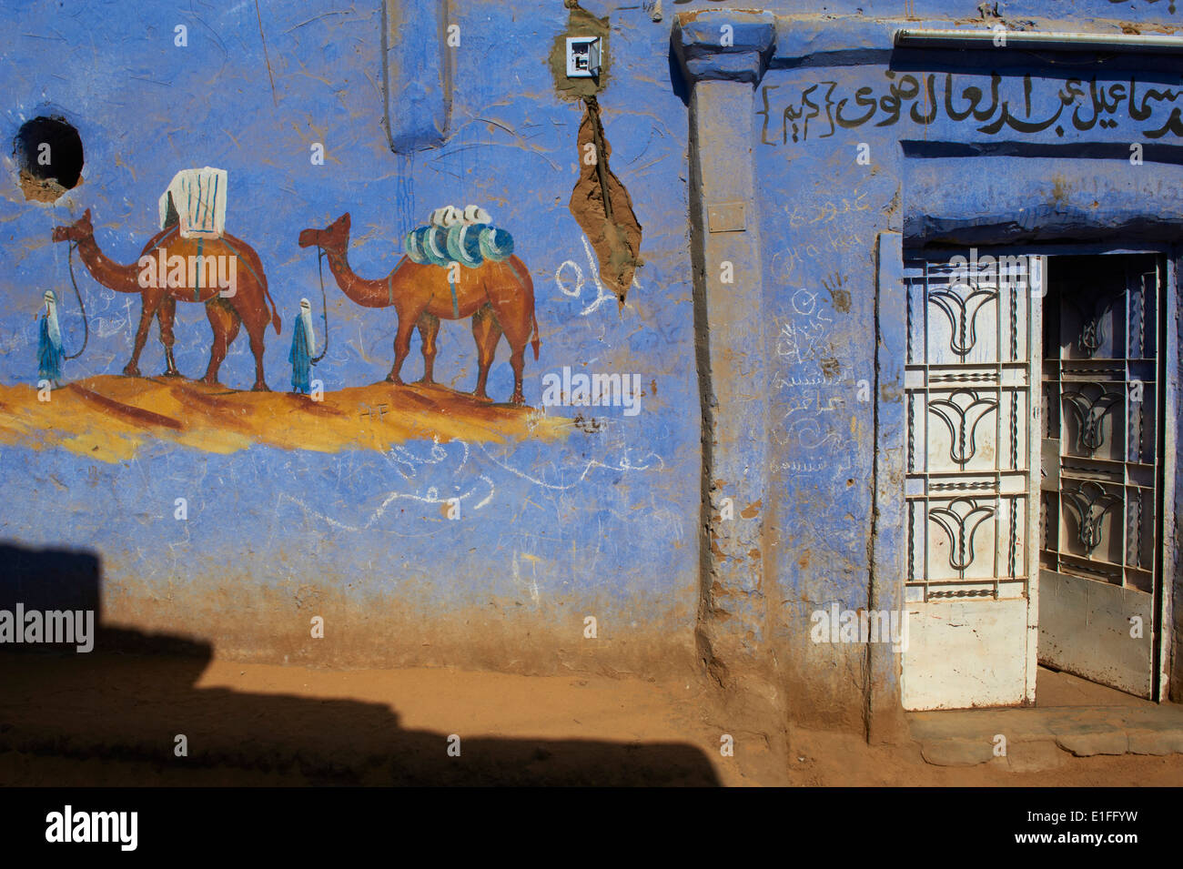 Égypte, vallée du Nil, Assouan, Village nubien autour d'Assouan Banque D'Images