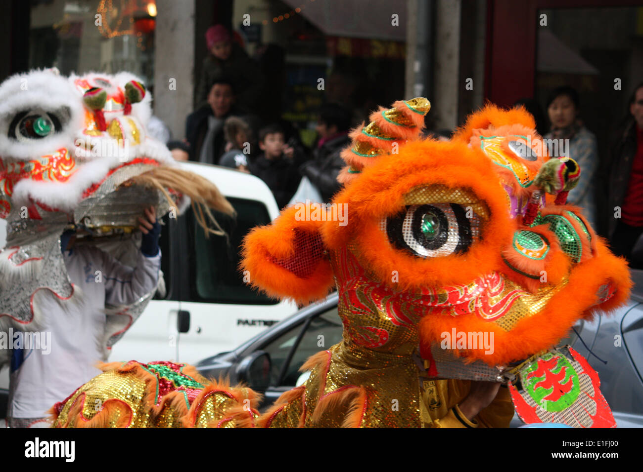 Communauté chinoise de Lyon célèbre le Nouvel An Chinois, LYON, Rhone, Rhone Alpes, France Banque D'Images