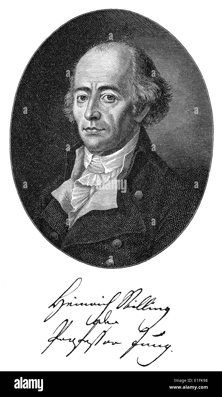 Johann Heinrich Jung ou Jung-Stilling, 1740-1817, un ophtalmologiste allemand, économiste et écrivain, Banque D'Images