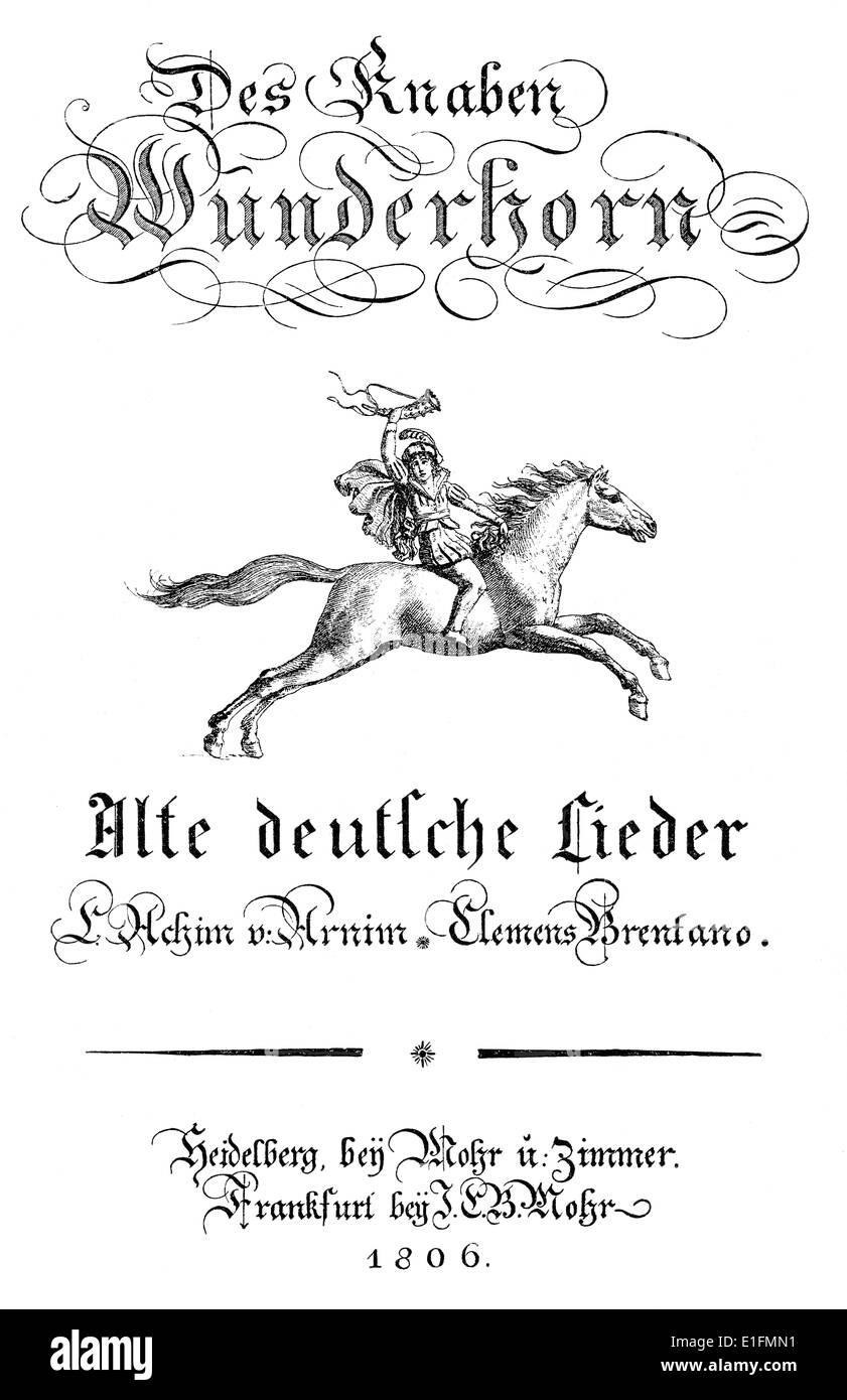 Clemens Wenzeslaus Brentano de La Roche, 1778-1842, écrivain allemand du romantisme Heidelberg Banque D'Images