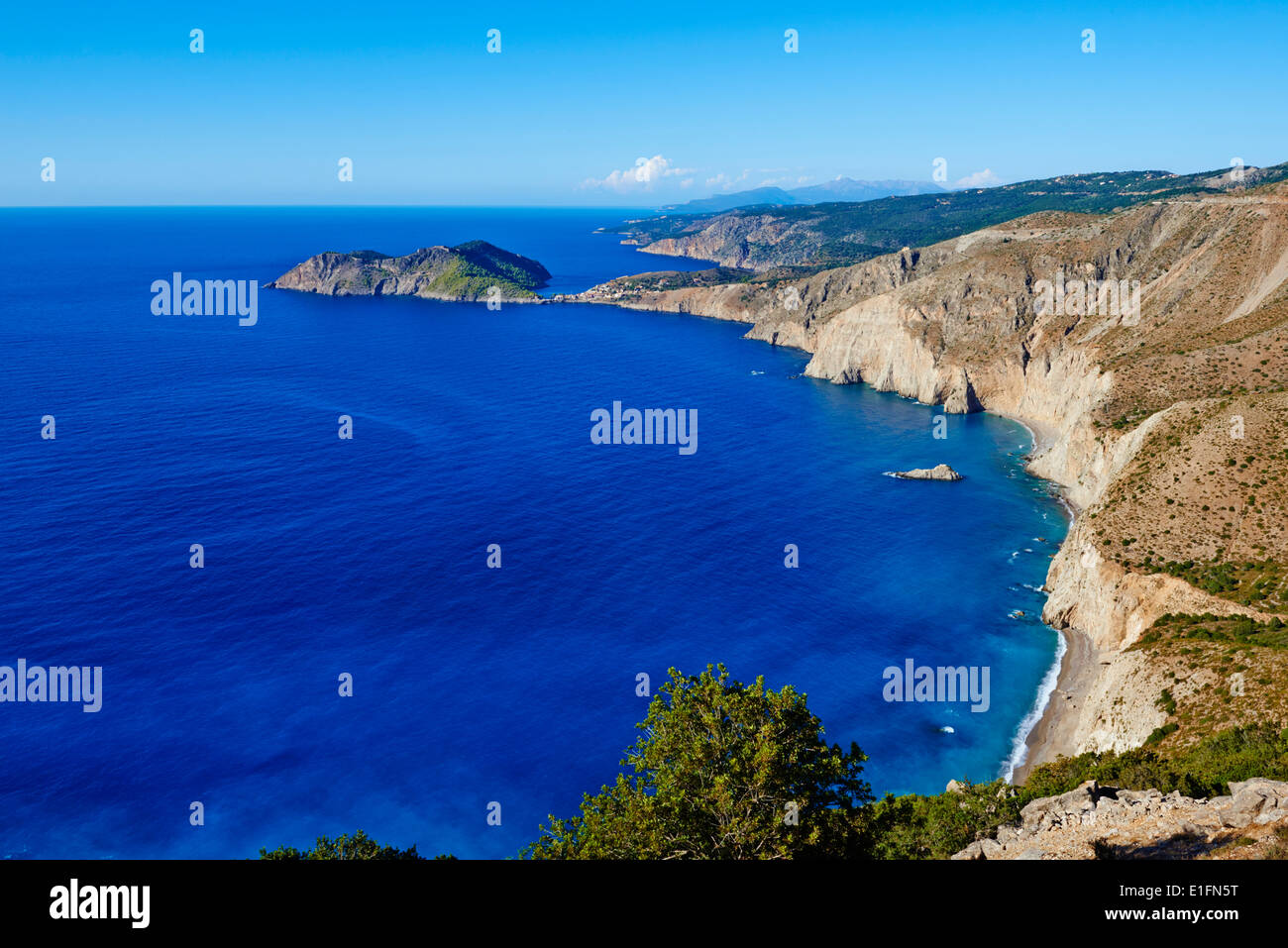 La Grèce, l'île Ionienne, Céphalonie, côte de Noth Banque D'Images