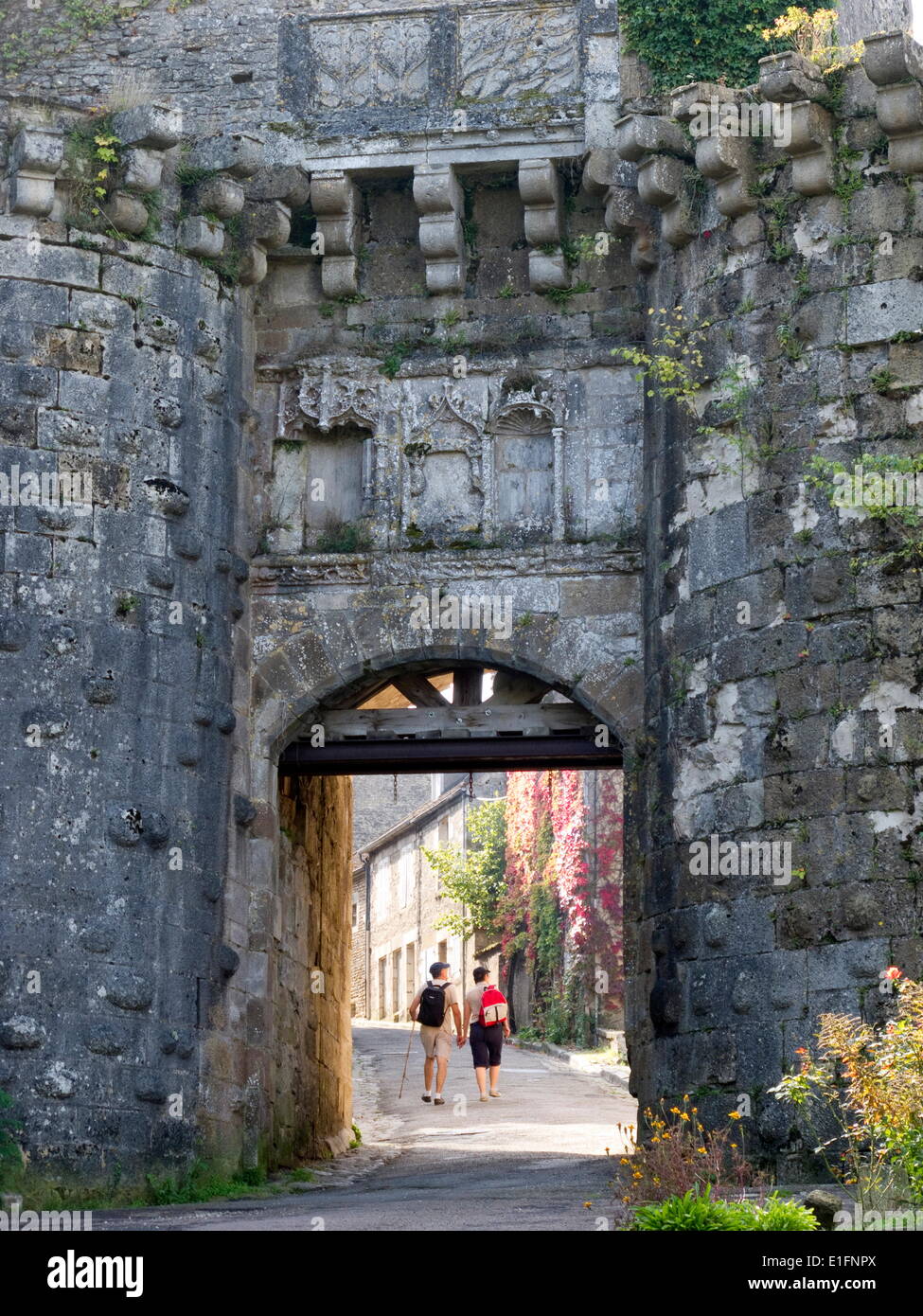 Ancienne porte de la ville, Vézelay, Bourgogne, France, Europe Banque D'Images