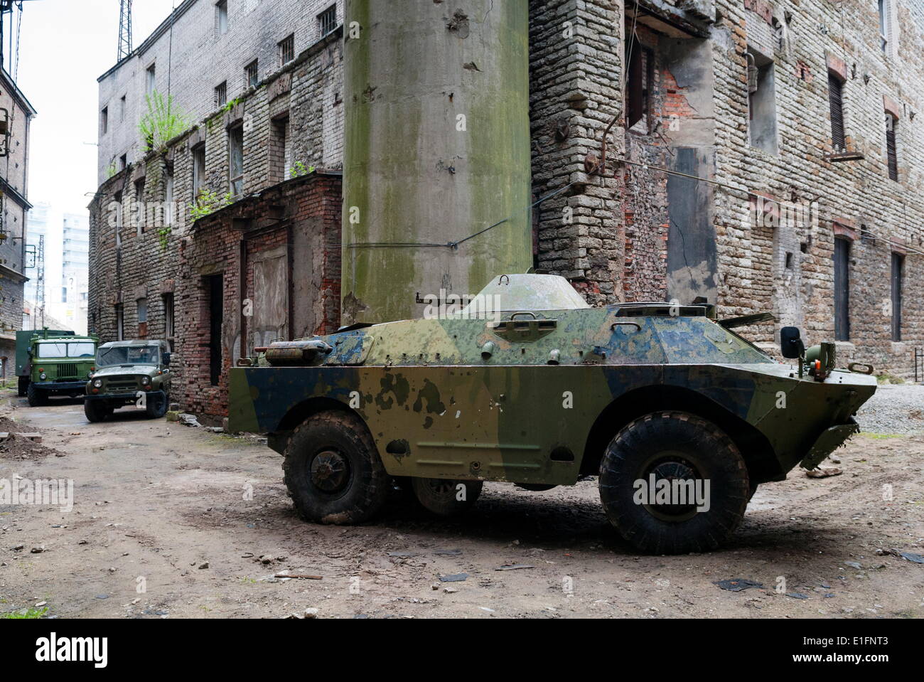 Les blindés militaires russes, période soviétique d'une exposition (1945-1992), Tallinn, Estonie, pays Baltes, Europe Banque D'Images