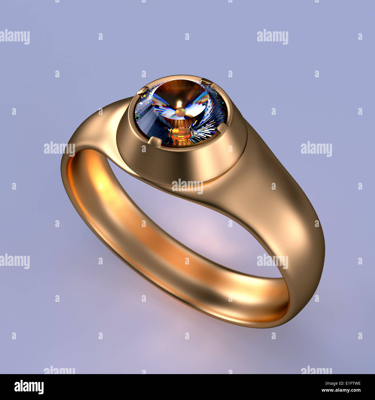 Anneau de diamant Banque D'Images