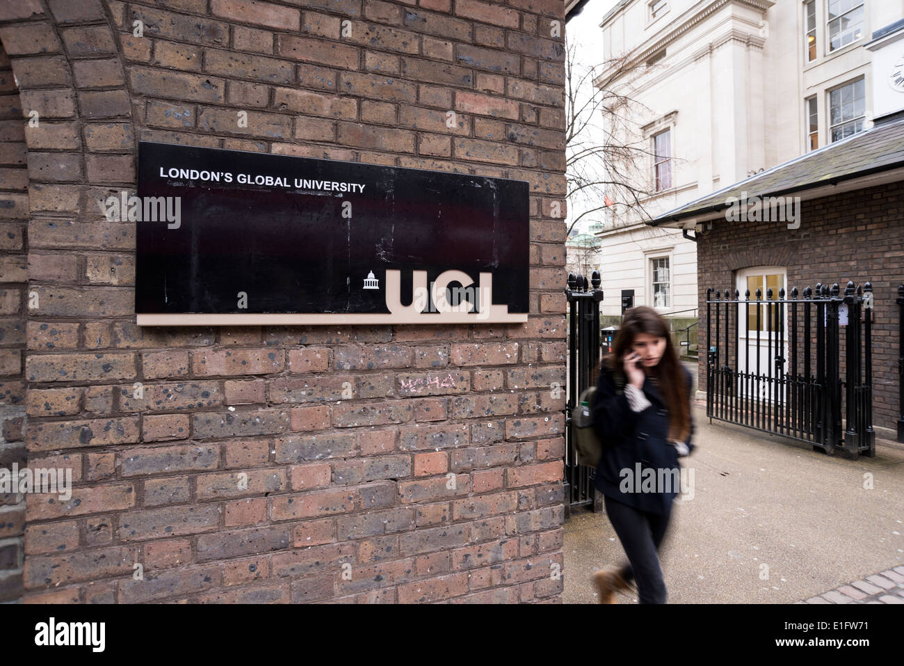 L'entrée principale de l'UCL, University College London, UK Banque D'Images