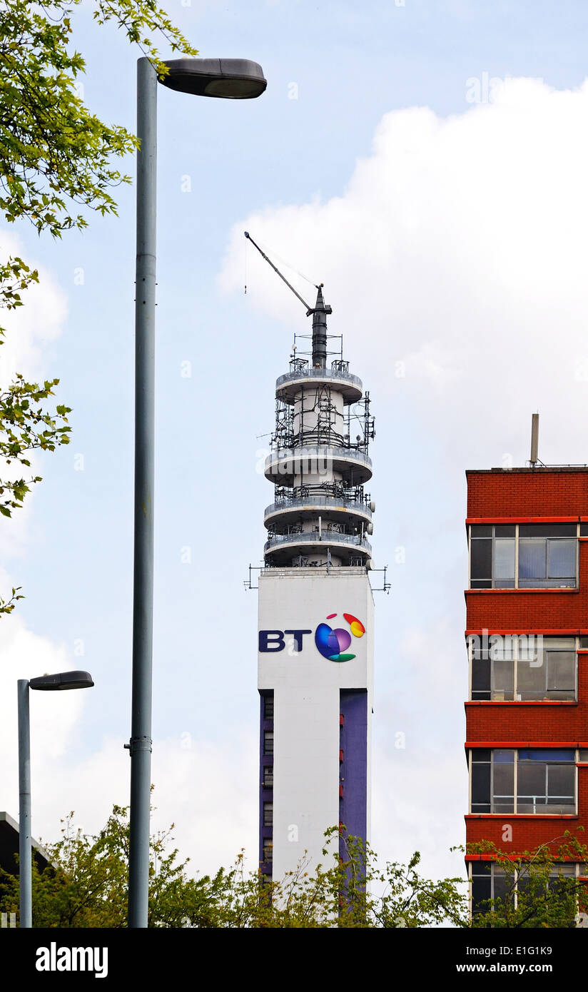 Le bureau de poste de British Telecom Tower, Birmingham, West Midlands, England, UK, Europe de l'Ouest. Banque D'Images