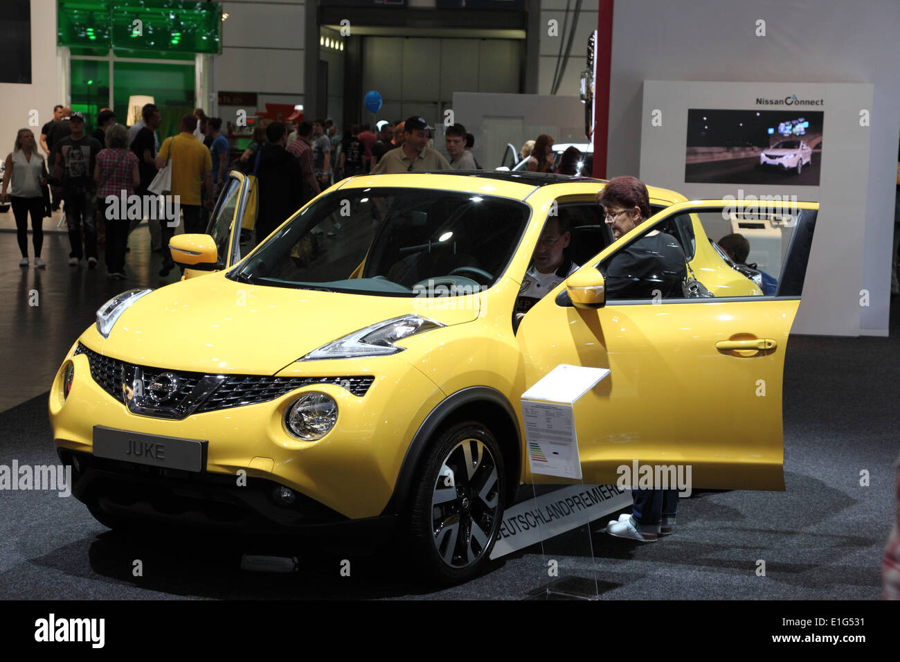 Nissan Juke à l'AMI - Salon International de l'Auto Mobile le 1er juin 2014 à Leipzig, Saxe, Allemagne Banque D'Images