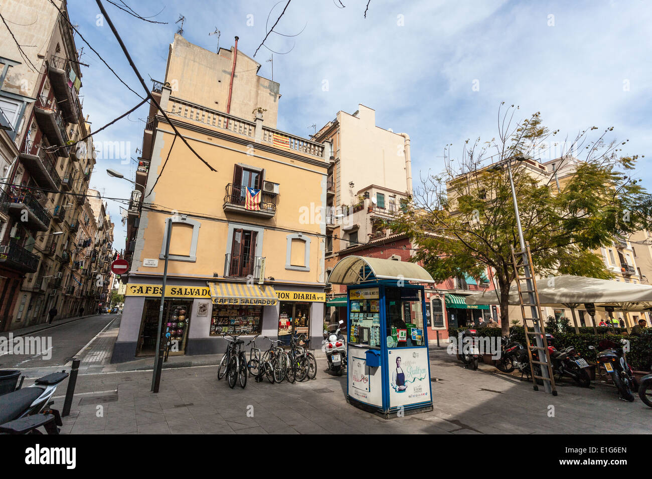 Scène de rue, Barceloneta, Barcelone, Catalogne, Espagne. Banque D'Images