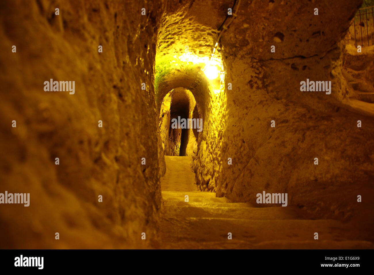 Vue de la ville souterraine de Derinkuyu Banque D'Images