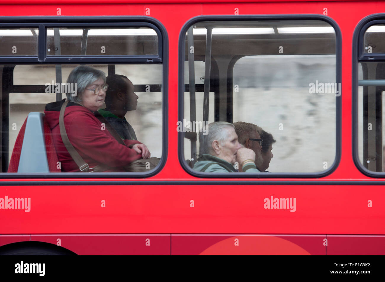 Windows Bus, High Street, Oxford, UK Banque D'Images