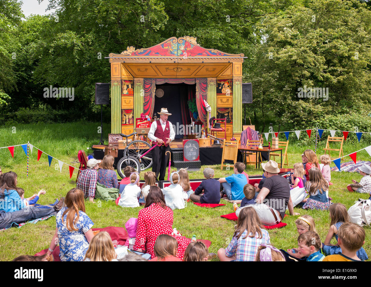 Un voyage nostalgique dans un showman vintage show. Wiltshire, Angleterre Banque D'Images