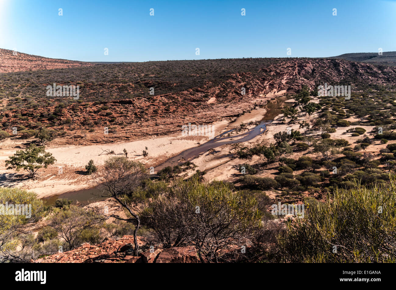 Parc national de KALBARRI, NATURE'S LA FENÊTRE, MURCHISON RIVER, AUSTRALIE OCCIDENTALE Banque D'Images