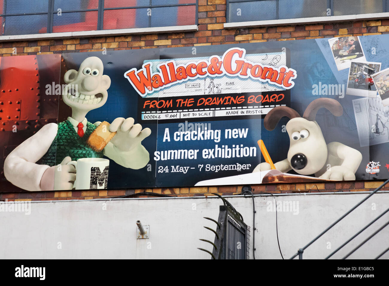 Wallace et Gromit à partir de la planche à dessin une nouvelle exposition d'été de fissuration 24 mai - 7 septembre à M Shed Banque D'Images