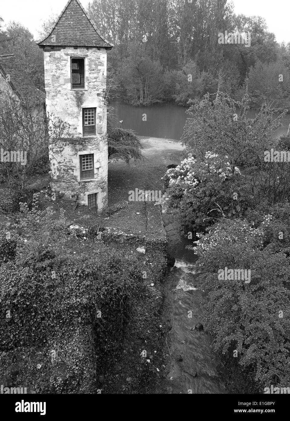 Une tour à Carennac,plus beaux villages de France Banque D'Images