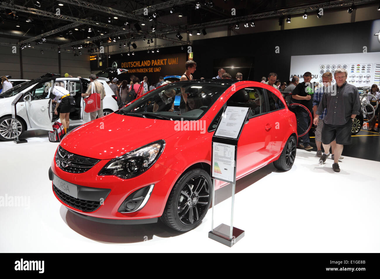 Coupé de l'Opel Corsa à l'AMI - Salon International de l'Auto Mobile le 1er juin 2014 à Leipzig, Saxe, Allemagne Banque D'Images