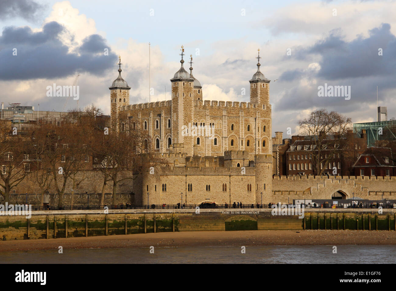 Londres : Tour de Londres et la Tamise, 2014/01/10 Banque D'Images
