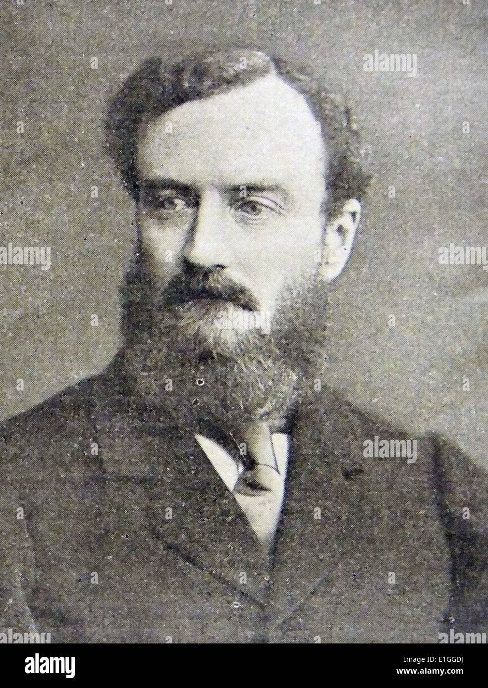 Portrait photographique de Sir Michael Hicks-Beach Hicks-Beach (Michael Edward, comte St Aldwyn) (1837 - 1916) Ministre des Finances et chef du parti conservateur. Datée de 1884 Banque D'Images