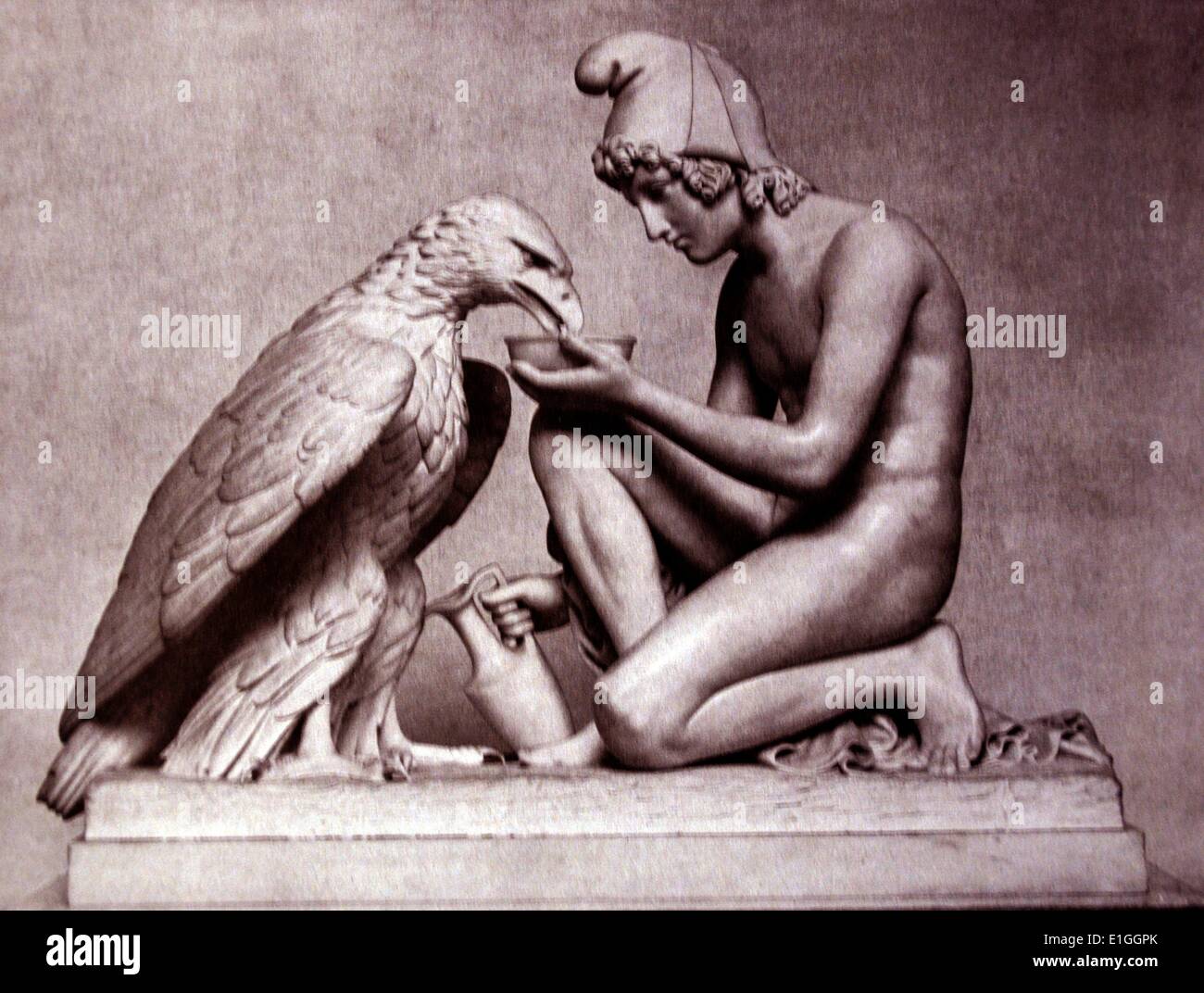 Statue représentant Ganymède par Bertel Thorvaldsen, publié dans 'Die Kunst im deutschen Reich" (l'art dans l'Empire allemand) a d'abord publié en janvier 1937 par Gauleiter Adolf Wagnerand plus tard publié sous la direction d'Adolf Hitler lui-même. Banque D'Images