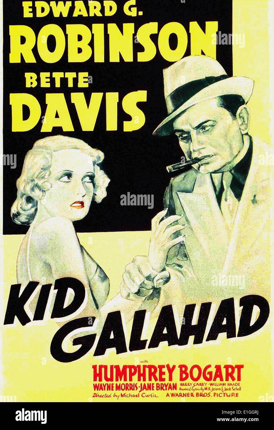 Kid Galahad, un film de boxe 1937 avec Edward G. Robinson et Bette Davis. Banque D'Images