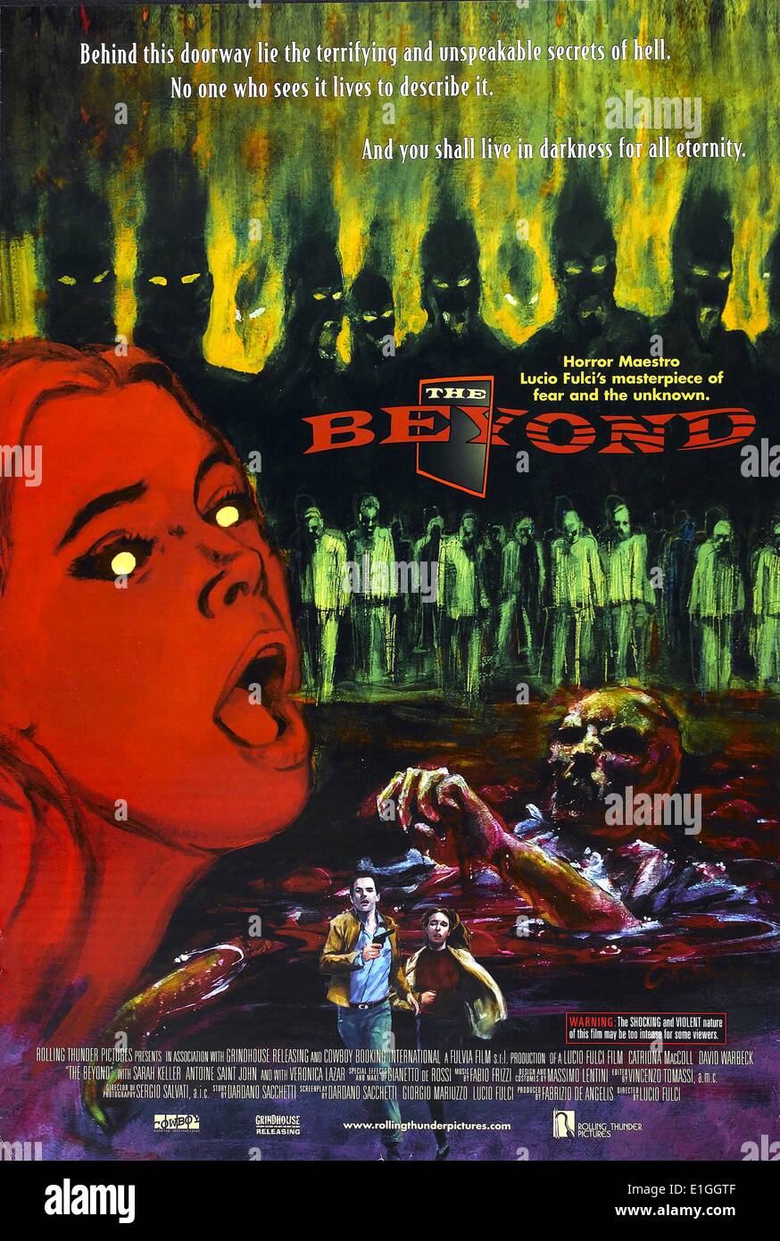 L'Au-delà d'un film d'horreur italien de 1981 réalisé par Lucio Fulci. Banque D'Images