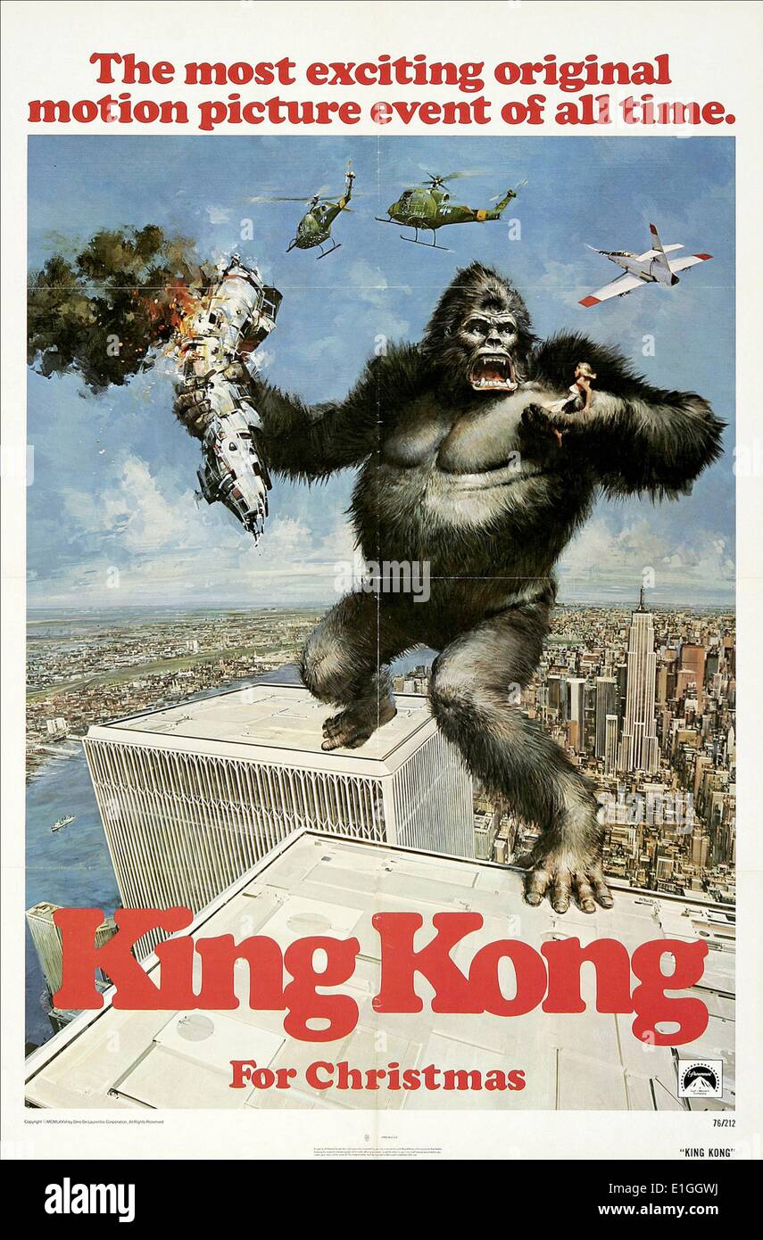 King Kong, un film géant monstre qui est apparu dans plusieurs films depuis 1933. Banque D'Images
