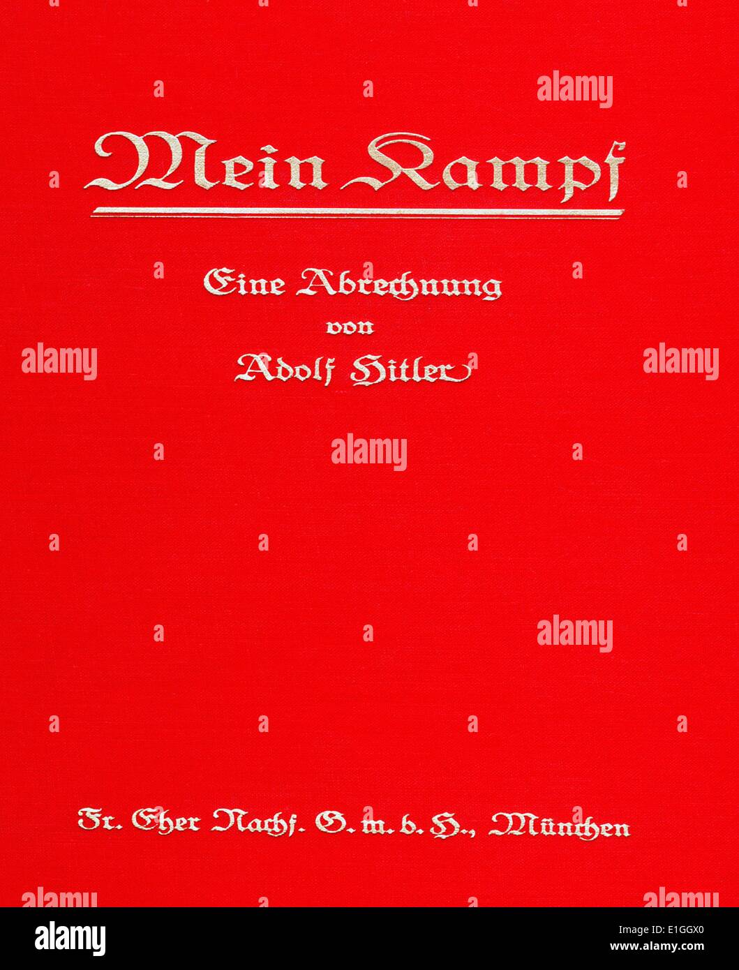 Mein Kampf, 'Mon combat' manifeste autobiographique par leader nazi Adolf Hitler, Volume 1 de Mein Kampf a été publié en 1925 et Volume 2 en 1926 Banque D'Images