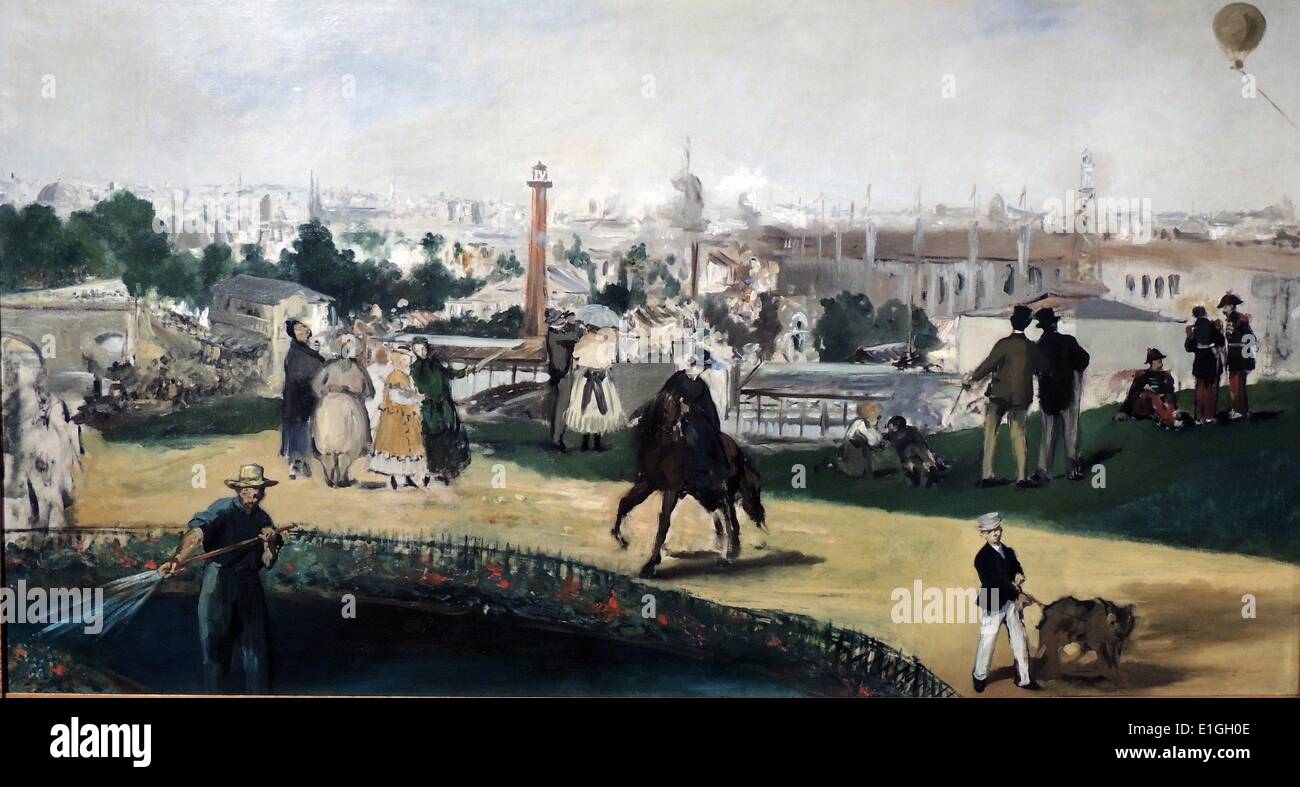 Exposition Universelle, Paris, 1867 par Eduard Mamet (1832-1883). Huile sur toile. Banque D'Images