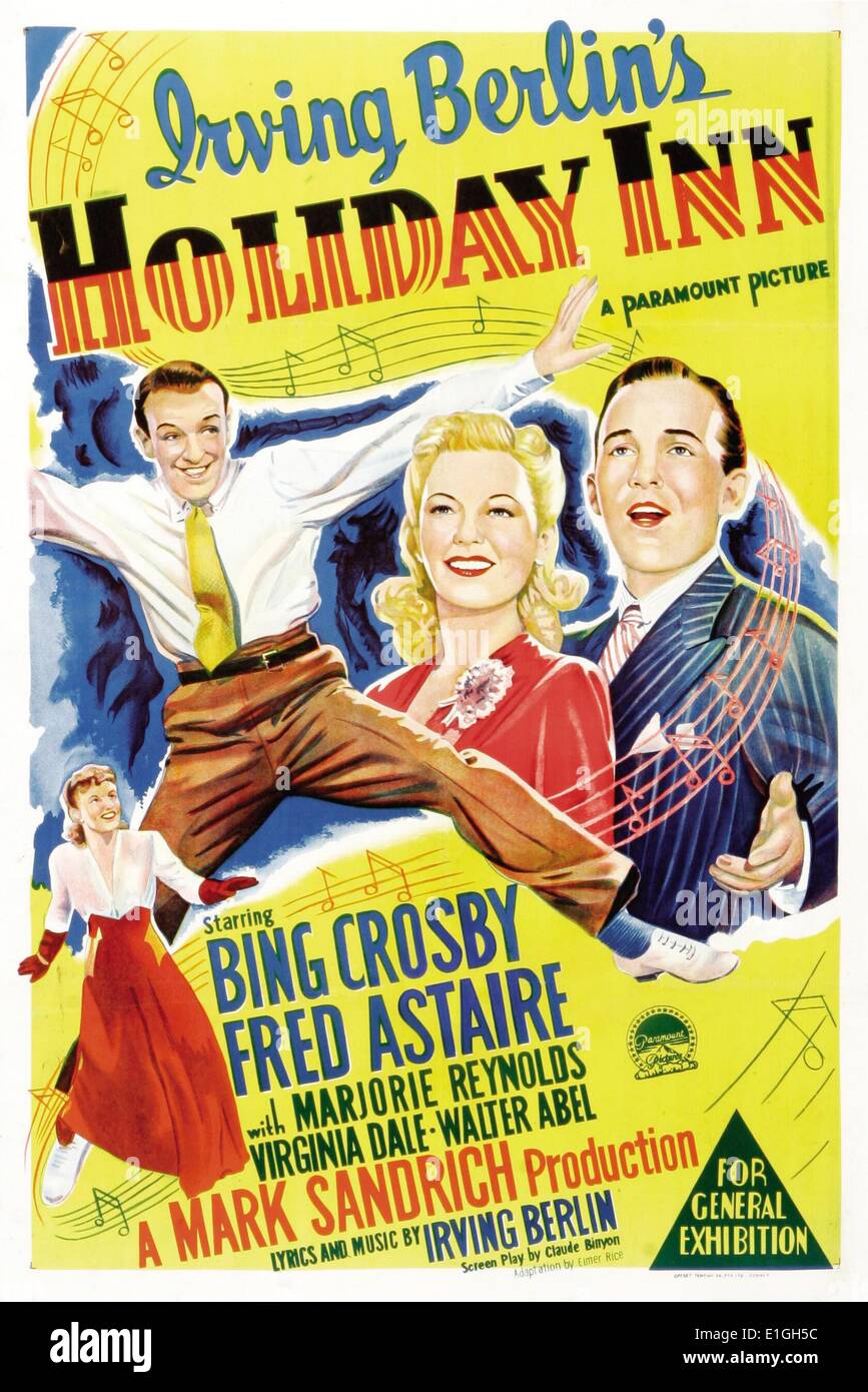 Holiday Inn, un film musical américain de 1942 avec Bing Crosby et Fred Astaire. Banque D'Images