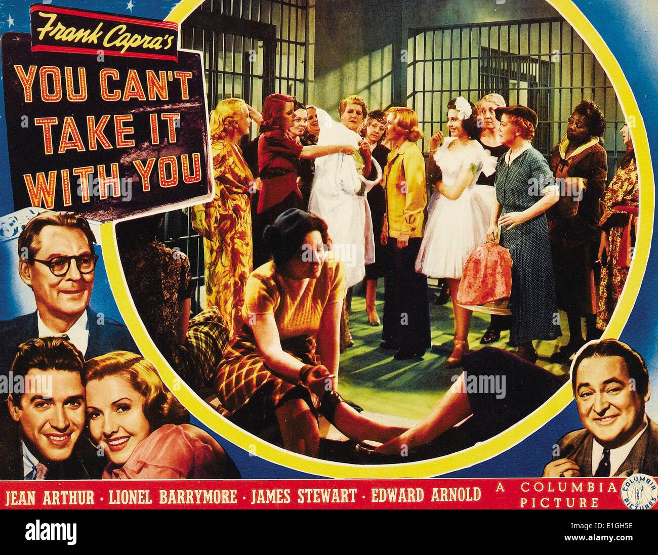 Vous ne pouvez pas le prendre avec vous, un 1938 drama avec Jean Arthur, Lionel Barrymore, James Stewart et Edward Arnold. Banque D'Images