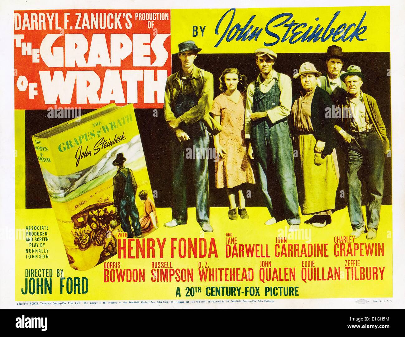 Les raisins de la colère un film de 1940 avec Henry Fonda. Banque D'Images