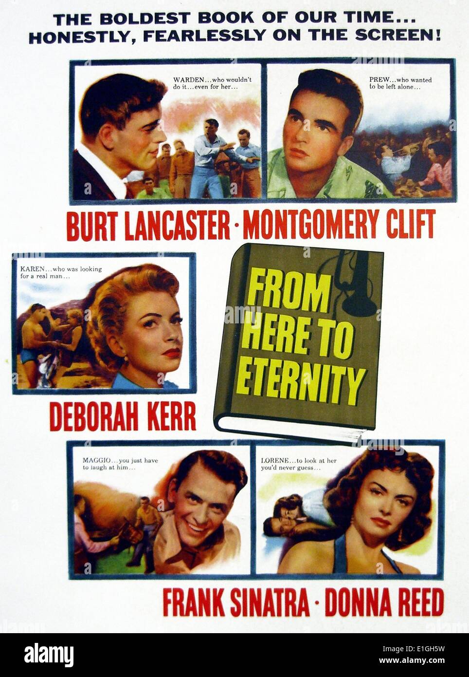 De là, à l'éternité un film américain de 1953 avec Burt Lancaster, Montgomery Clift et Deborah Kerr. Banque D'Images