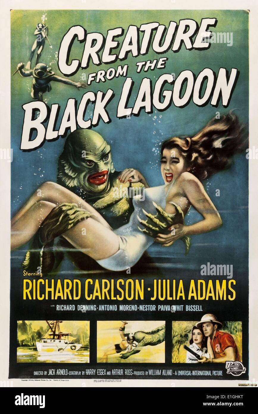 Créature du Lagon noir un monster 1954 film avec Richard Carlson. Banque D'Images