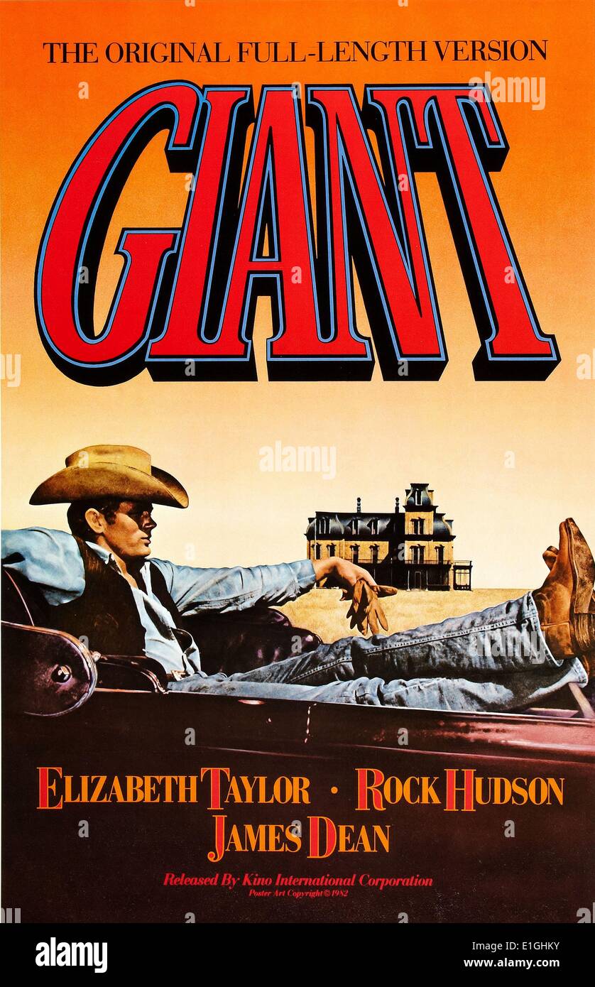 Un géant 1956 American drama film avec Elizabeth Taylor. Banque D'Images