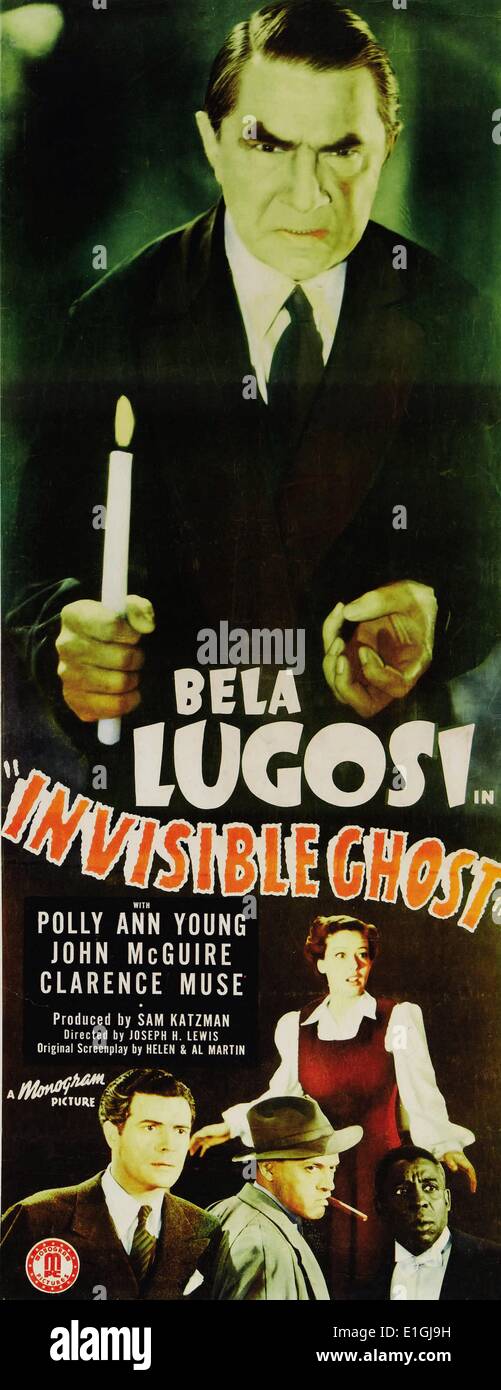 Fantôme invisible avec Bela Lugosi un film d'horreur 1941. Banque D'Images