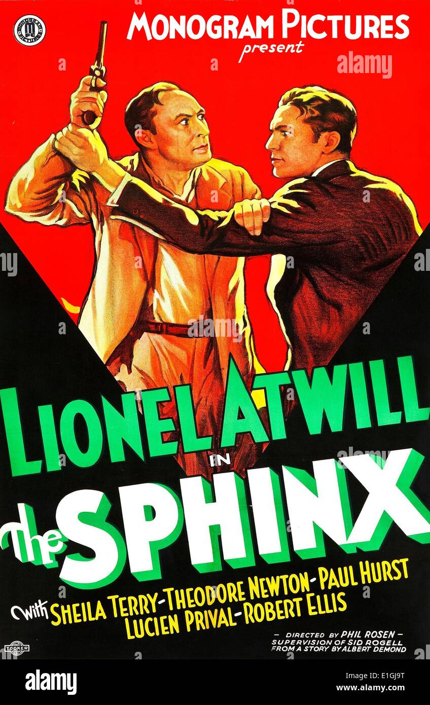 Le Sphinx avec Lionel Atwill un film Mystère 1933. Banque D'Images
