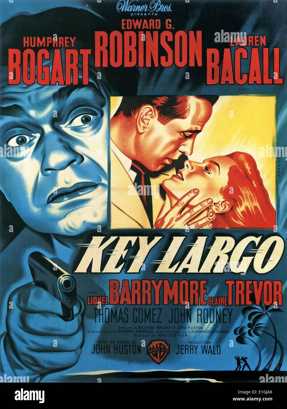 Key Largo un film noir de 1948 avec Humphrey Bogart. Banque D'Images