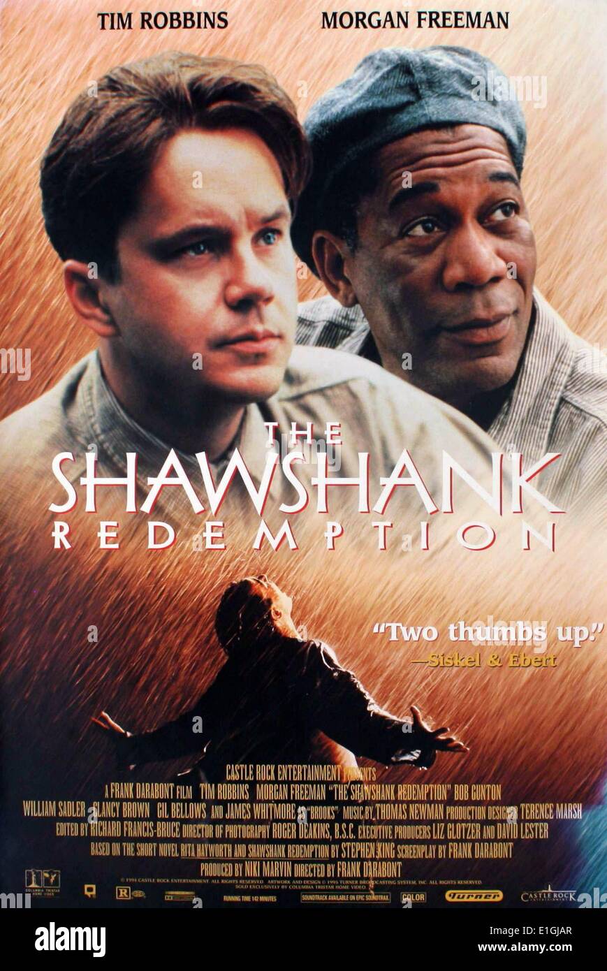 Les évadés d'un film américain de 1994 avec Tim Robbins et Morgan Freeman. Banque D'Images